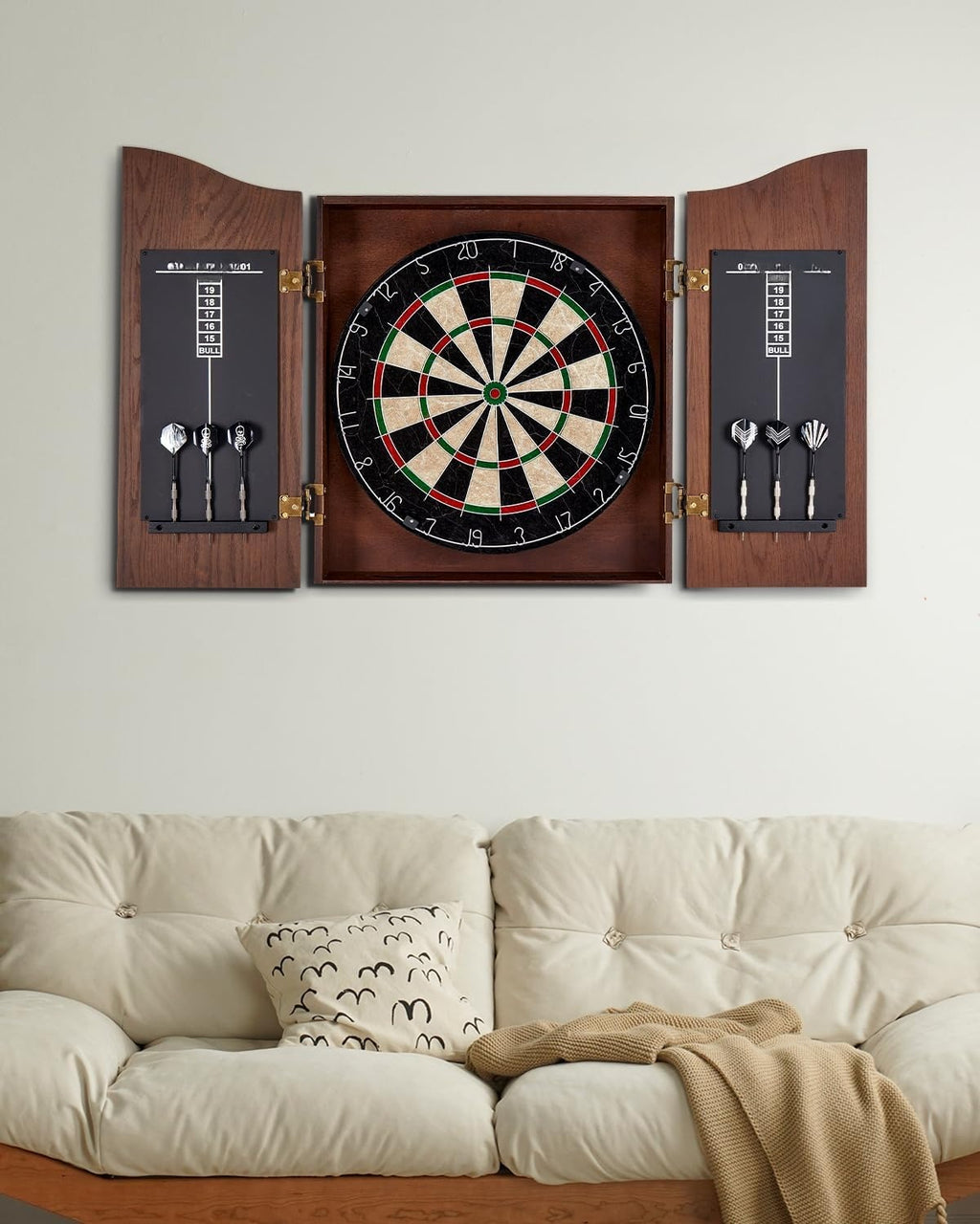 Dart Board Cabinet Set