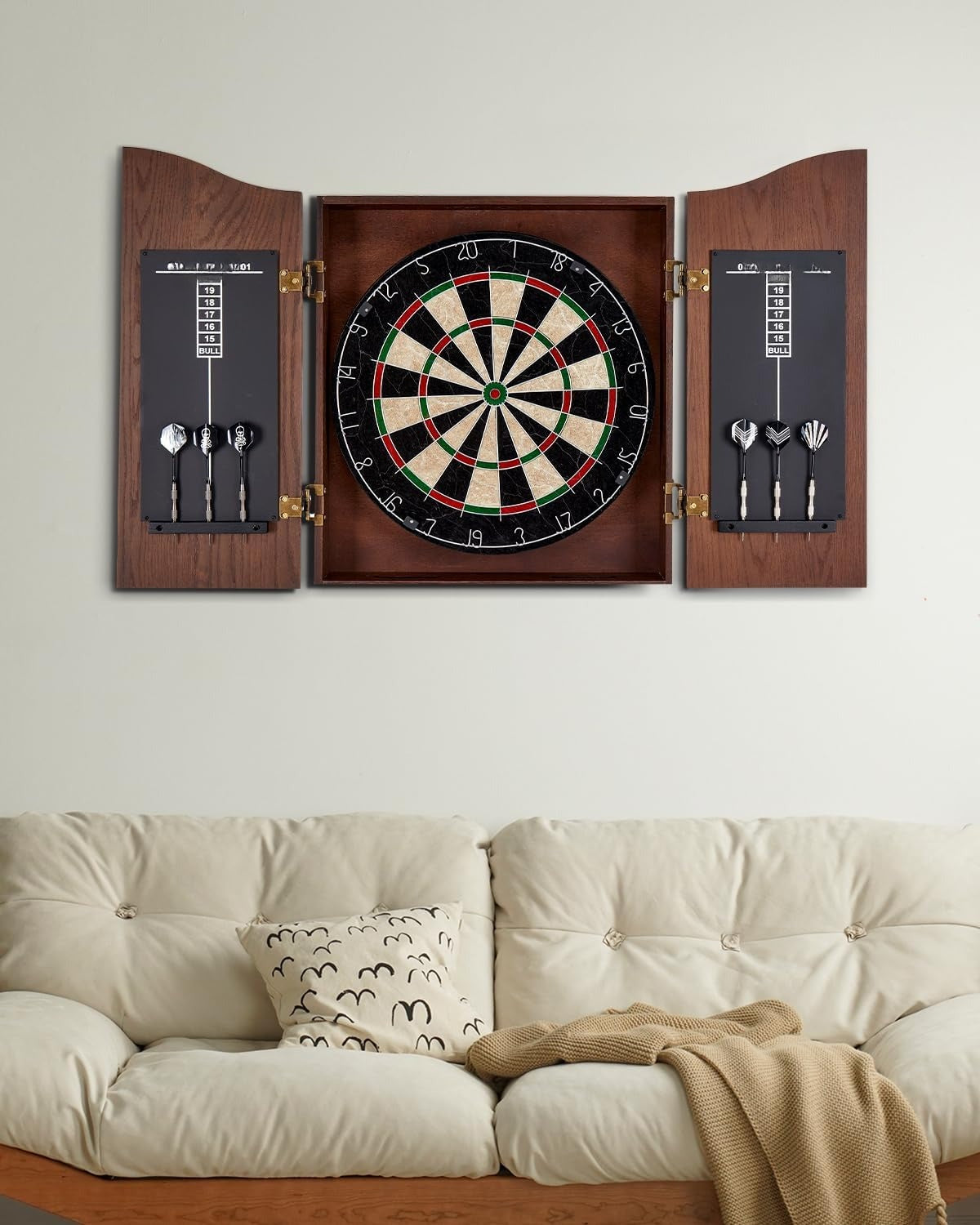 Dart Board Cabinet Set
