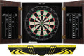 Vault Dartboard Cabinet Set Walnut Finish