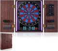 Soft Tip Dart Board Cabinet Set With Light Strips