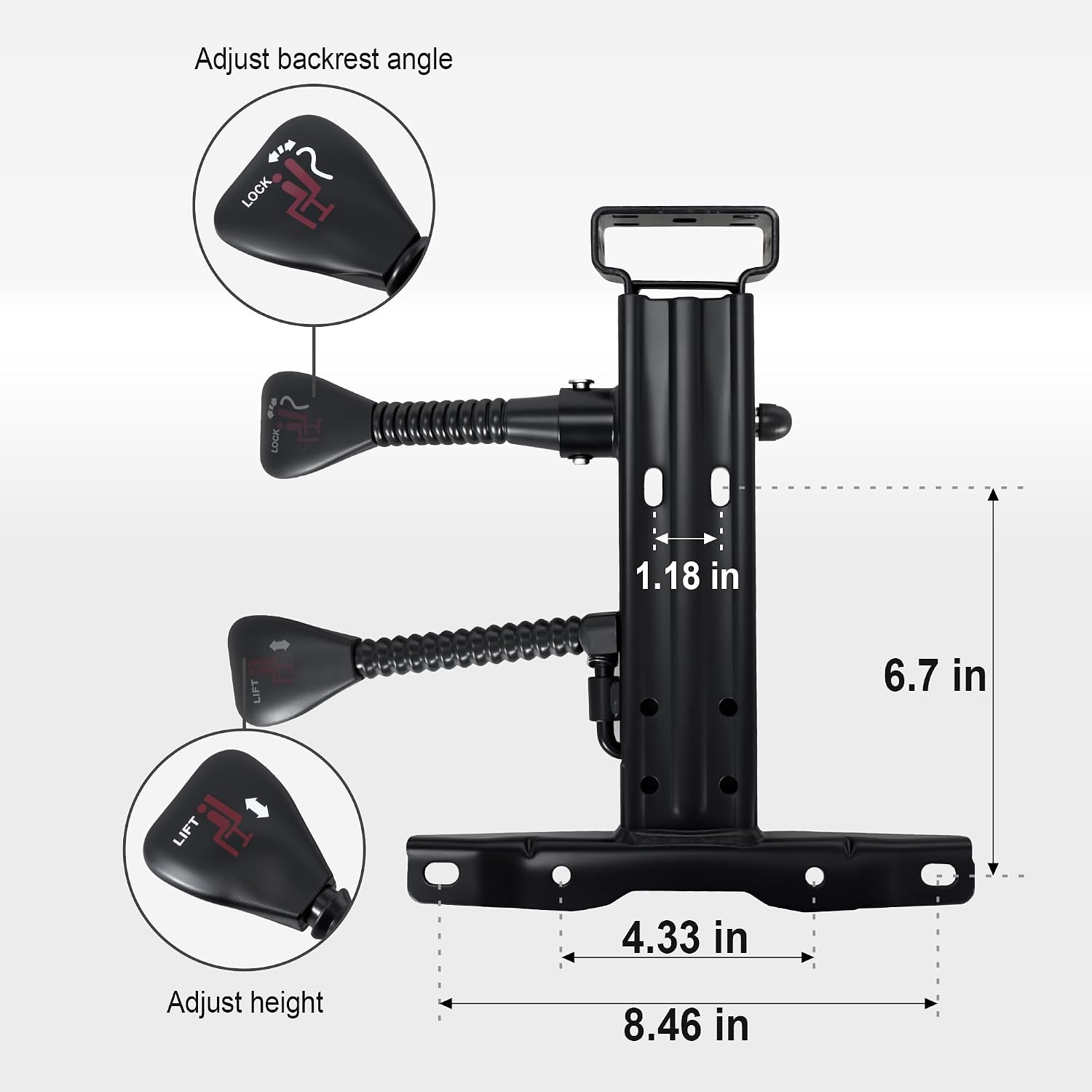 Metal Gaming Chair Base Replacement Set
