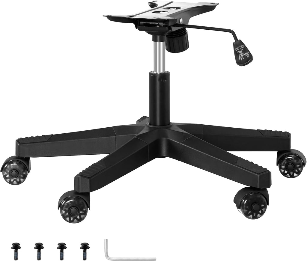 Nylon Gaming Chair Base Replacement Set Black