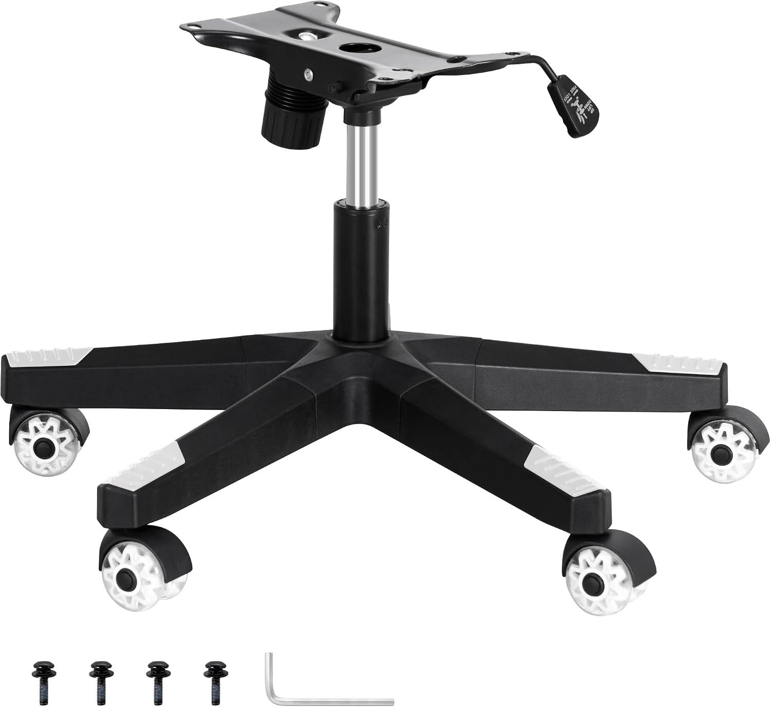 Nylon Gaming Chair Base Replacement Kit White