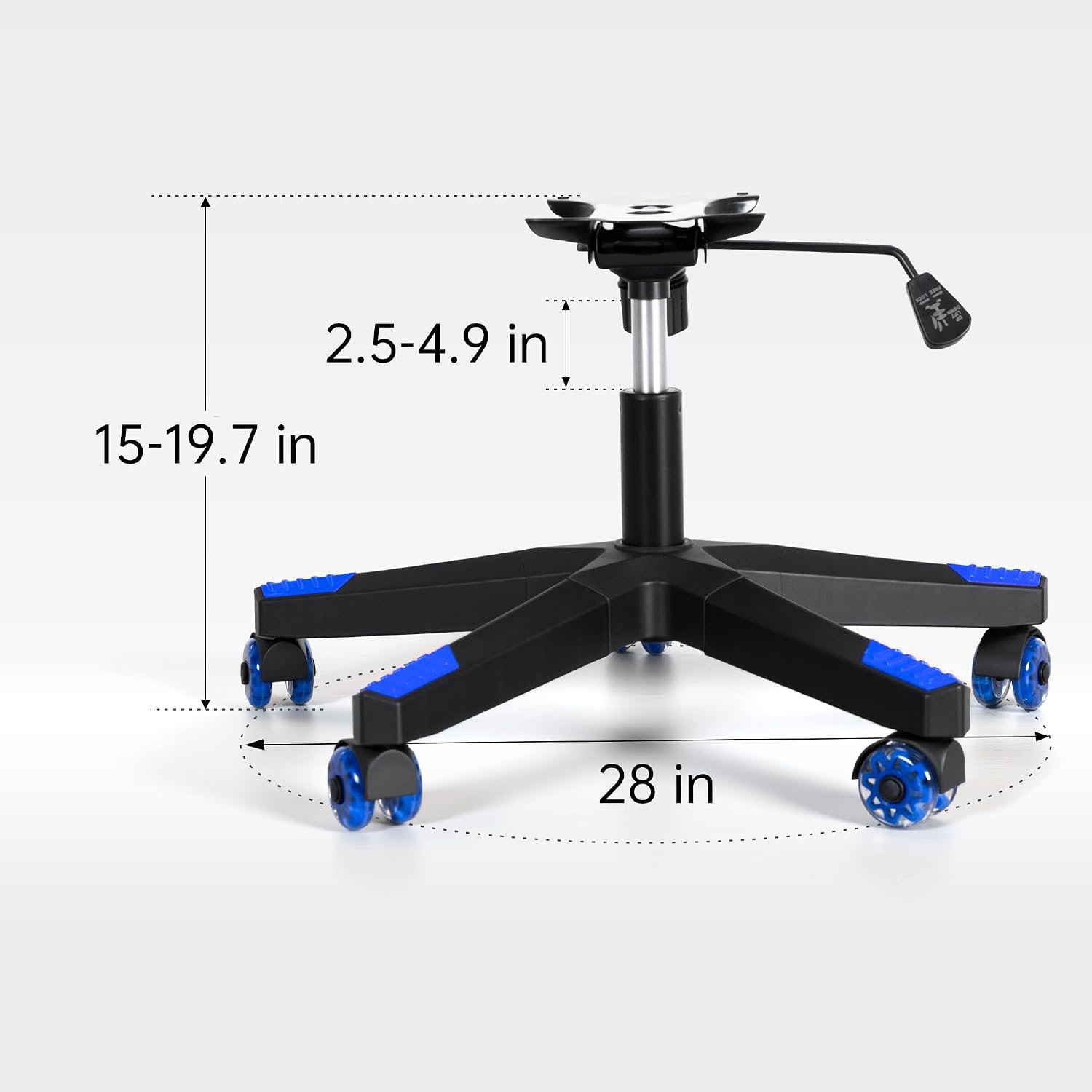 Nylon Gaming Chair Base Replacement Kit Blue