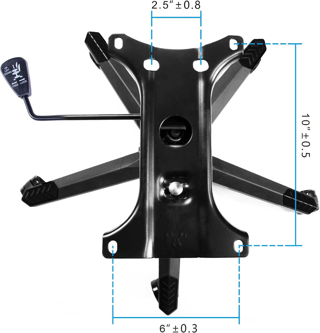 Nylon Gaming Chair Base Replacement Kit Black