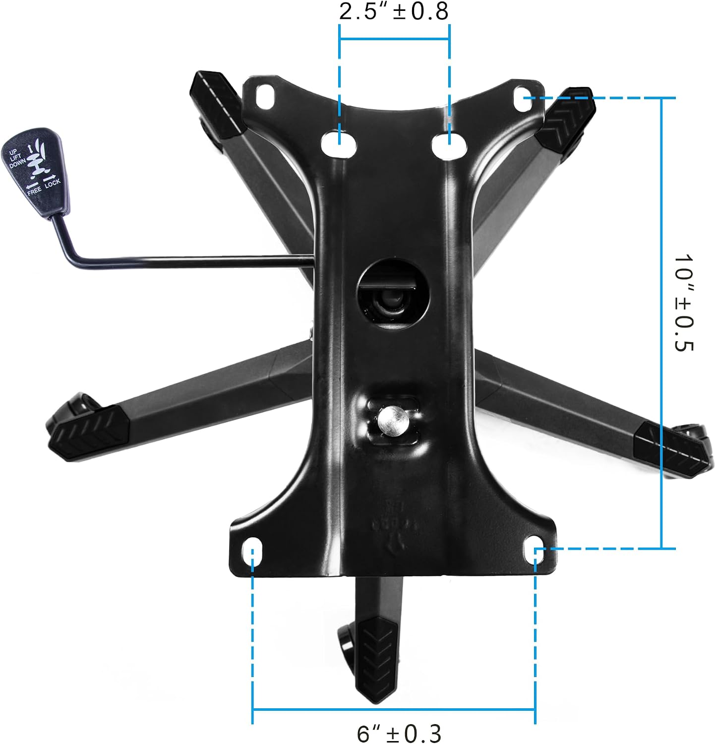 Nylon Gaming Chair Base Replacement Kit Black