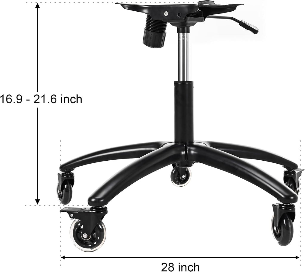 28 Inch Metal Gaming Chair Base Replacement Set