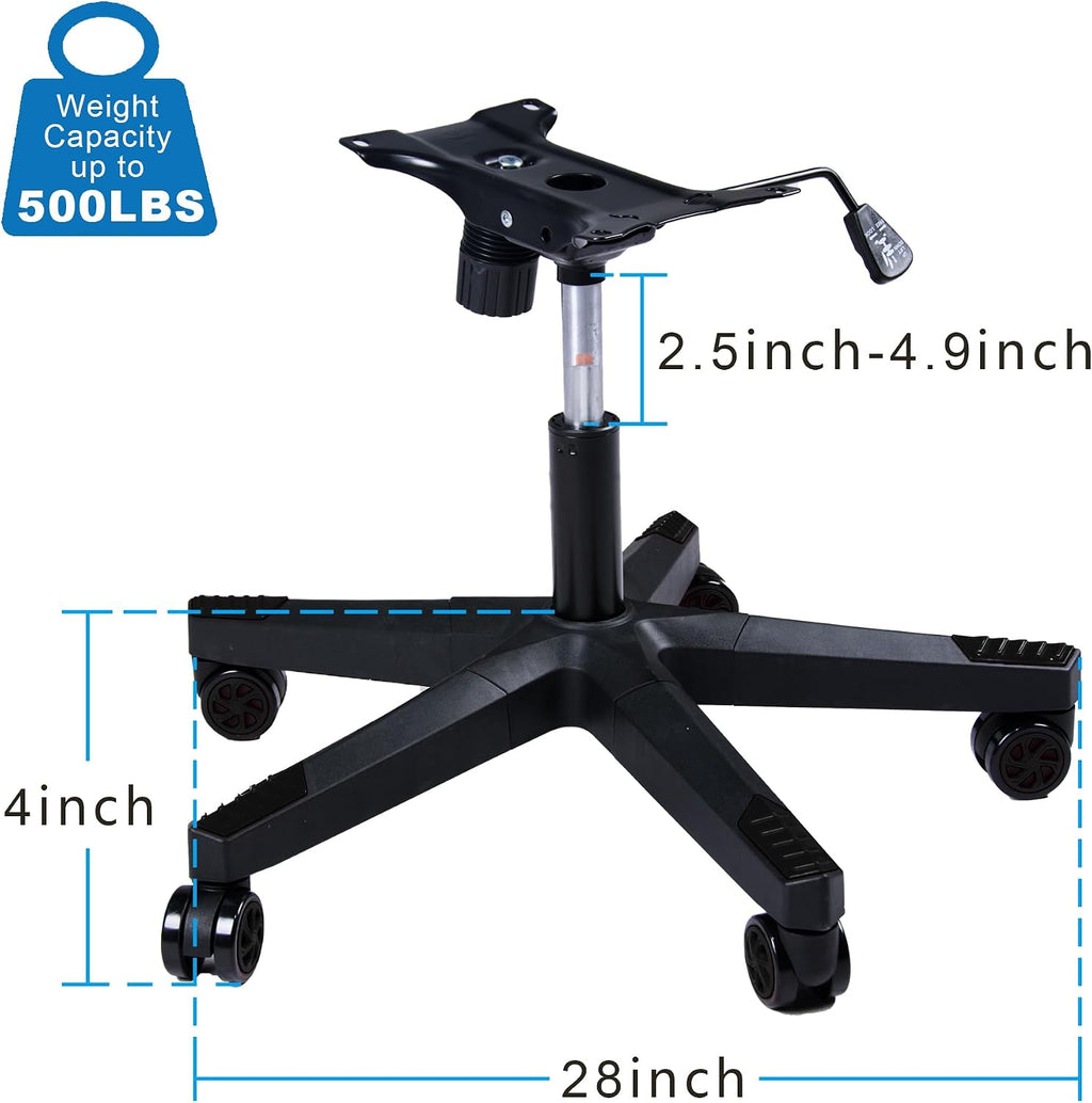 Nylon Gaming Chair Base Replacement Kit Black