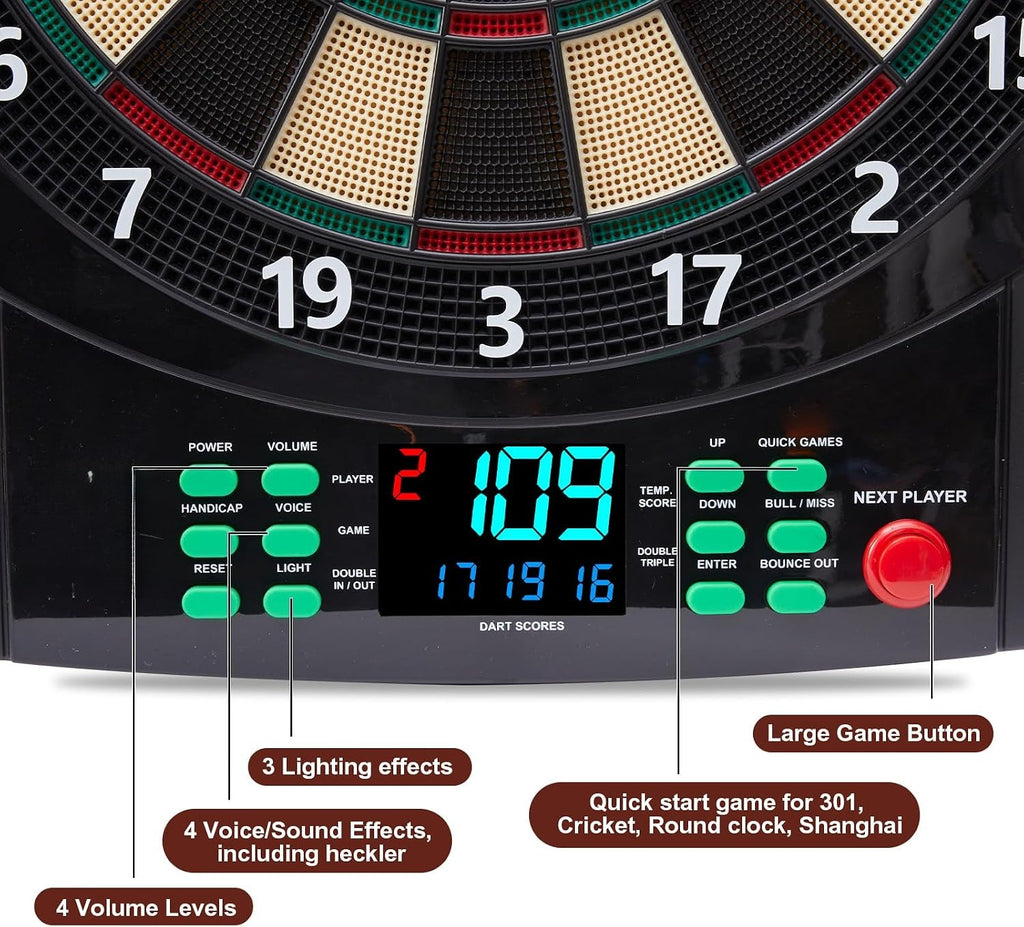 Soft Tip Dart Board Cabinet Set