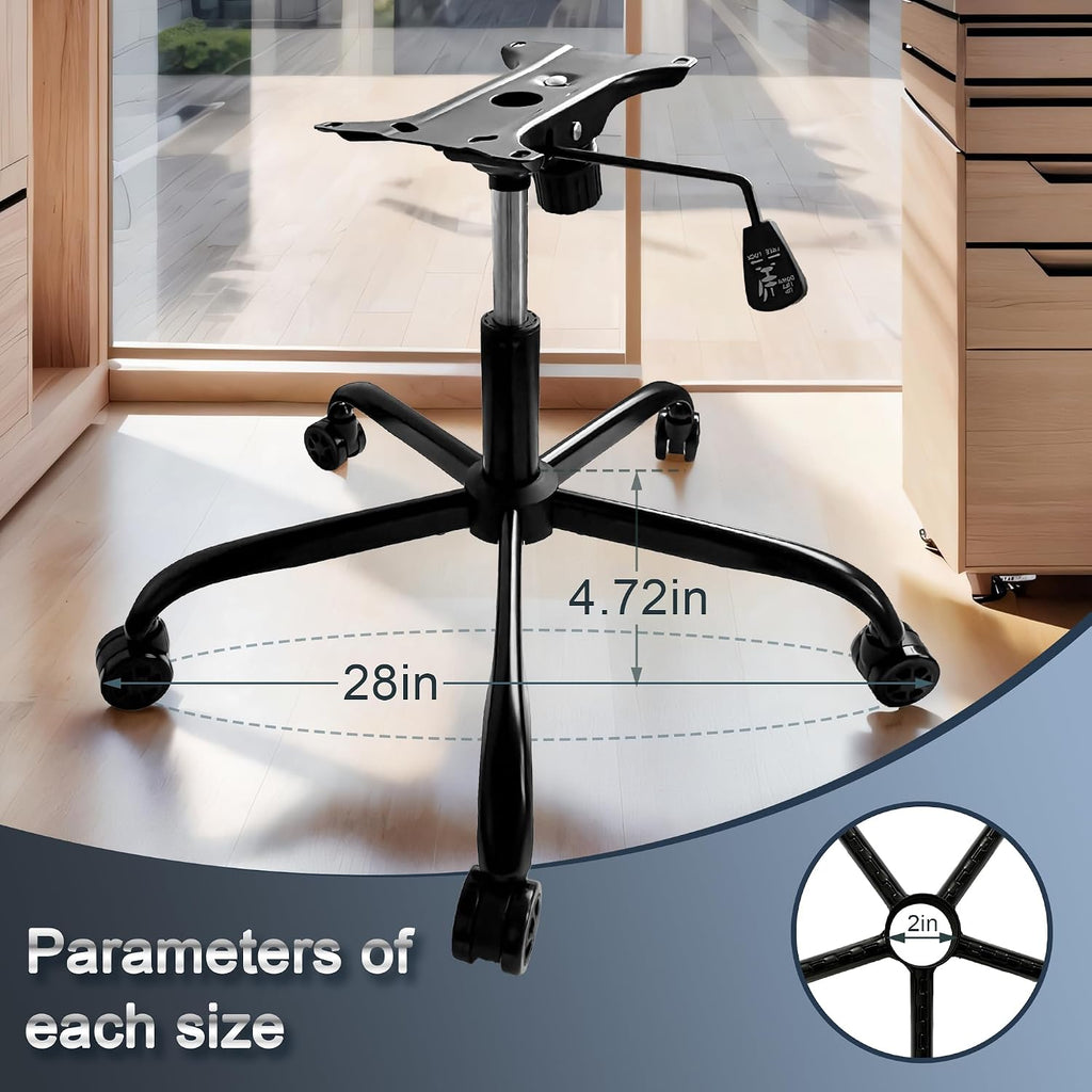 28 Inch Metal Gaming Chair Base Replacement Kit