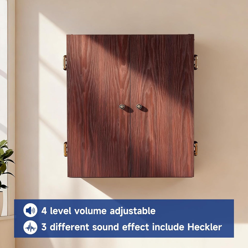 Soft Tip Dart Board Cabinet Set With Light Strips