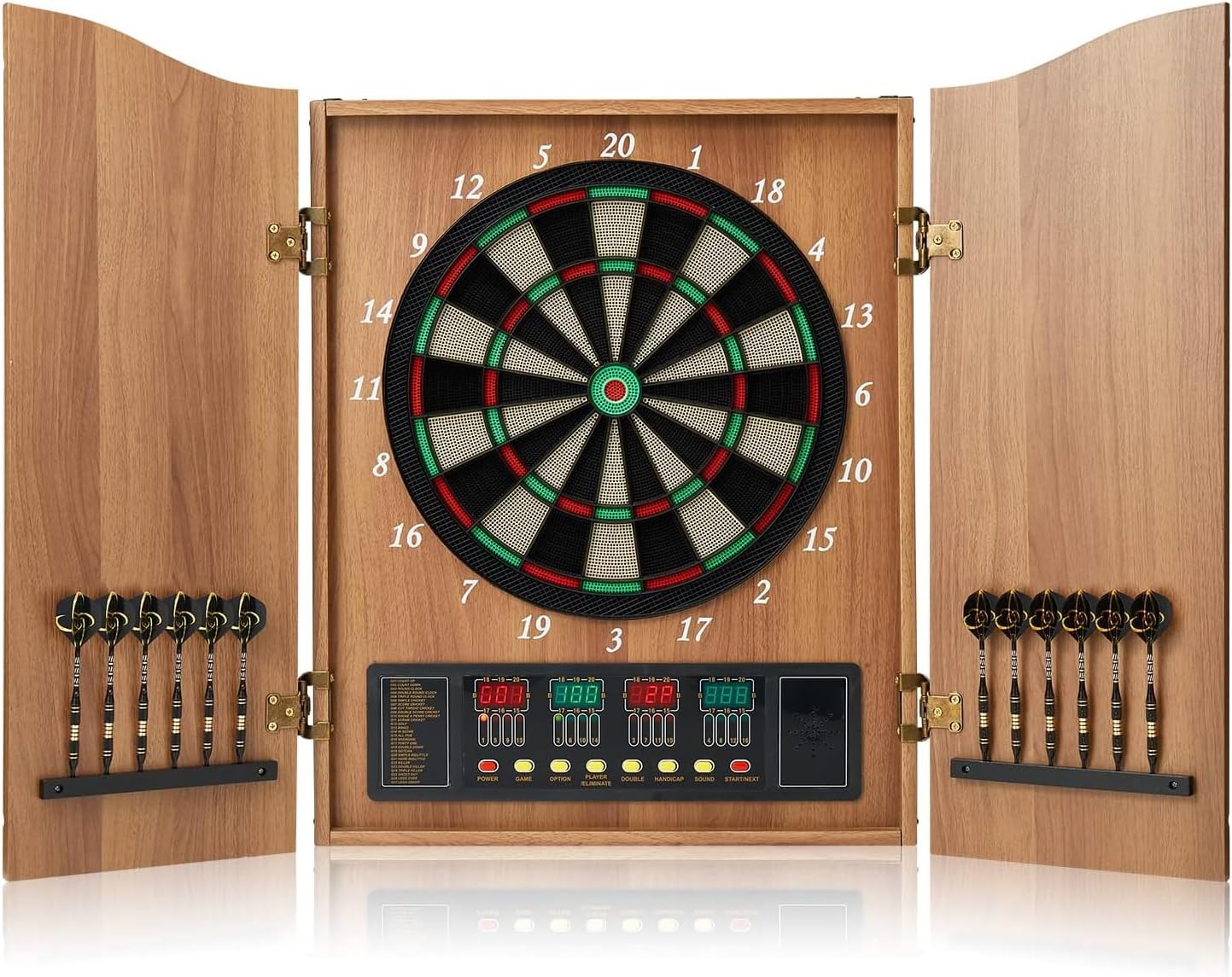 Soft Tip Dart Board Cabinet Set