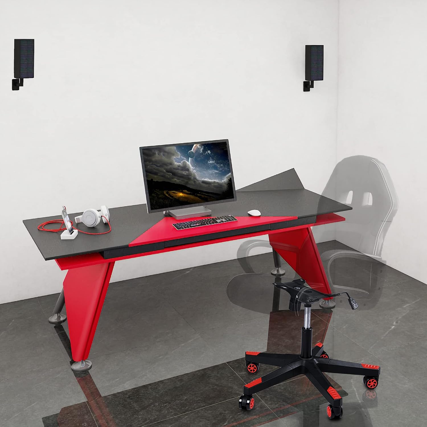 Gaming Chair Base Replacement Kit Red
