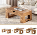 Lift Top Coffee Table With Puzzle Tray Brown