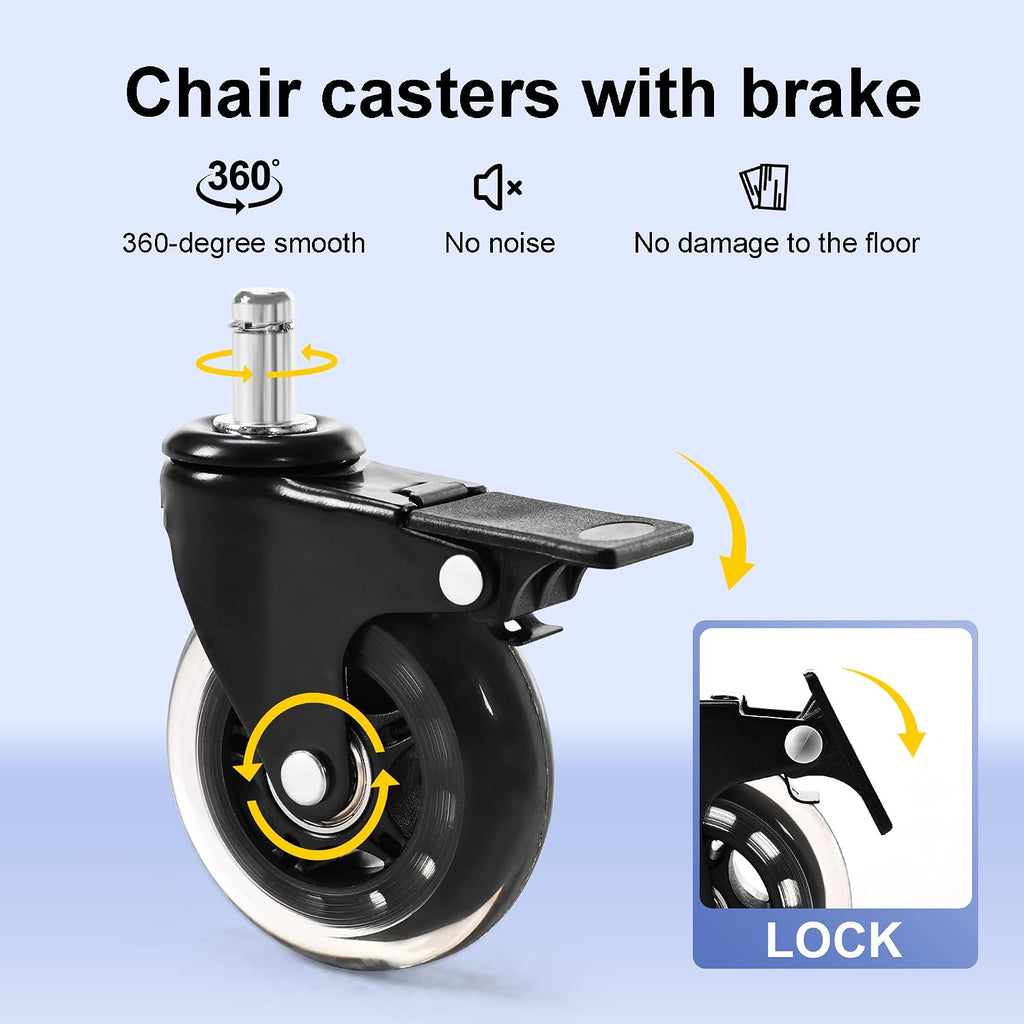 Metal Gaming Chair Base Replacement Set