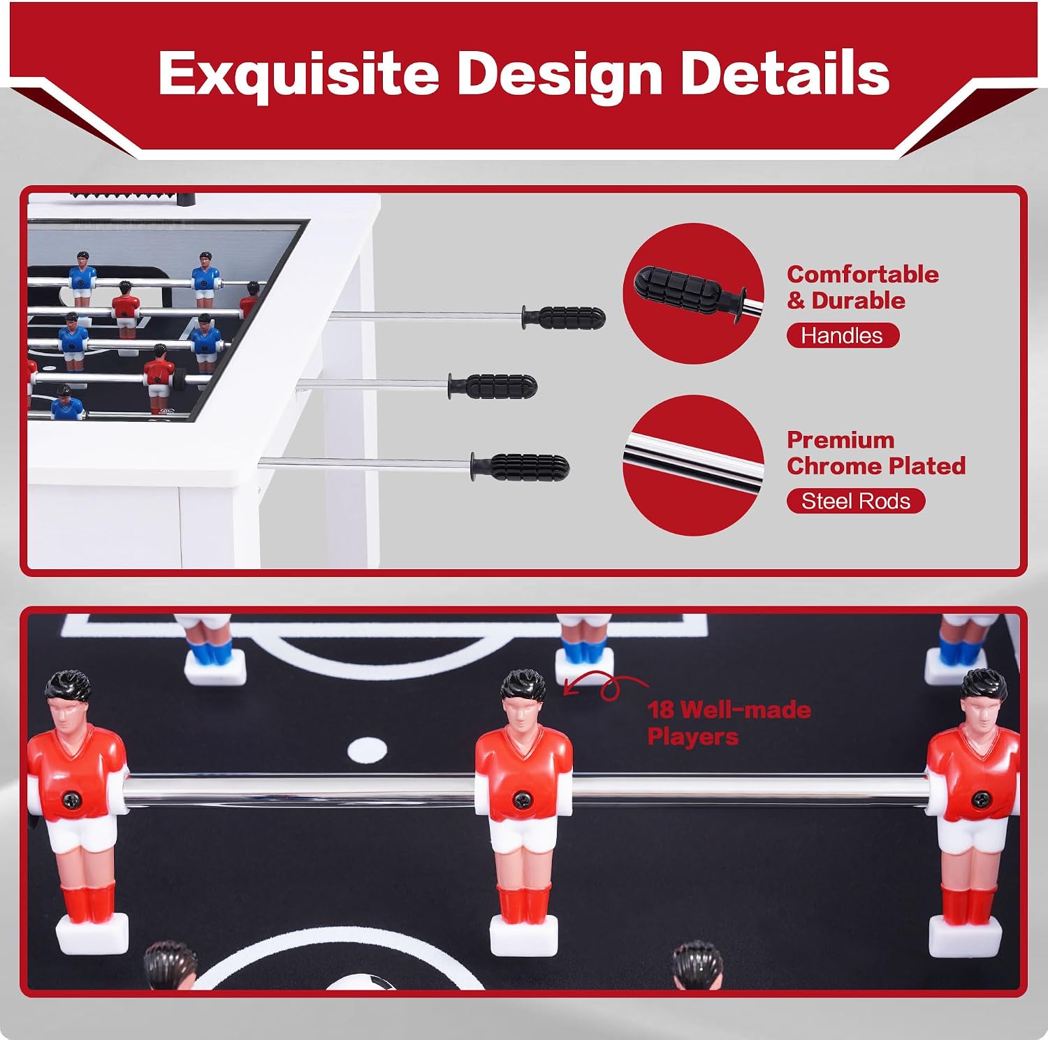 Foosball Coffee Table White