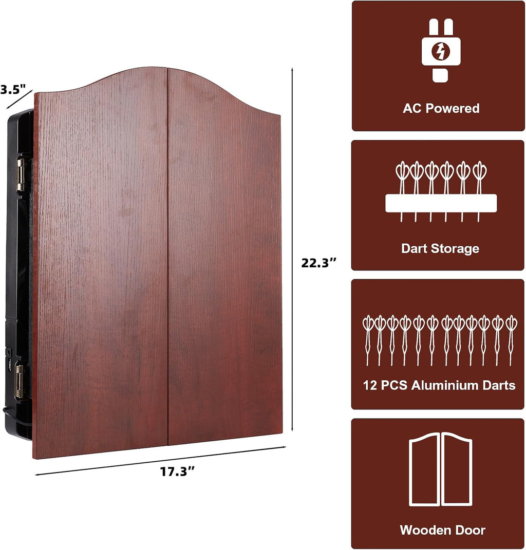 Soft Tip Dart Board Cabinet Set