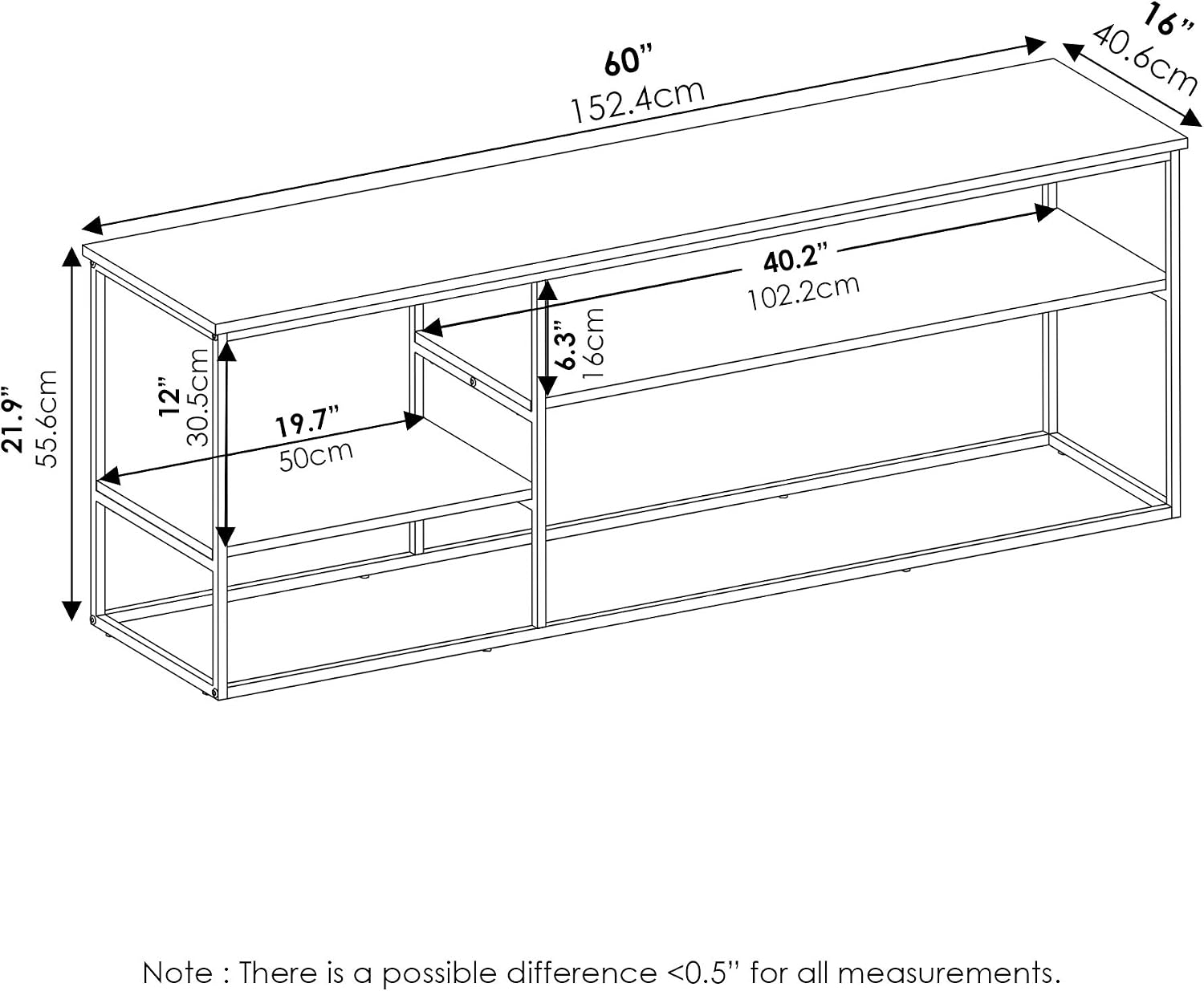 TV Stand Grey Oak