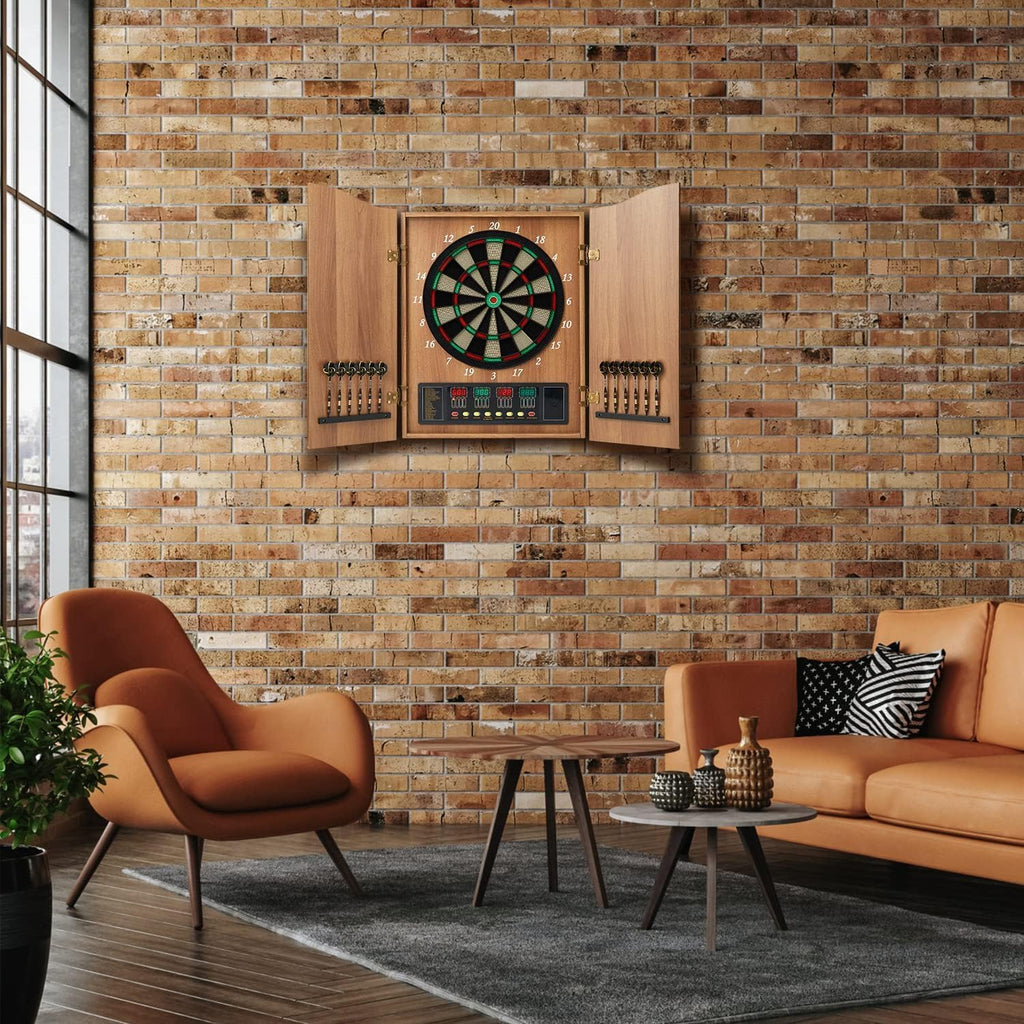 Soft Tip Dart Board Cabinet Set
