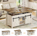 Farmhouse Lift Top Coffee Table Brown