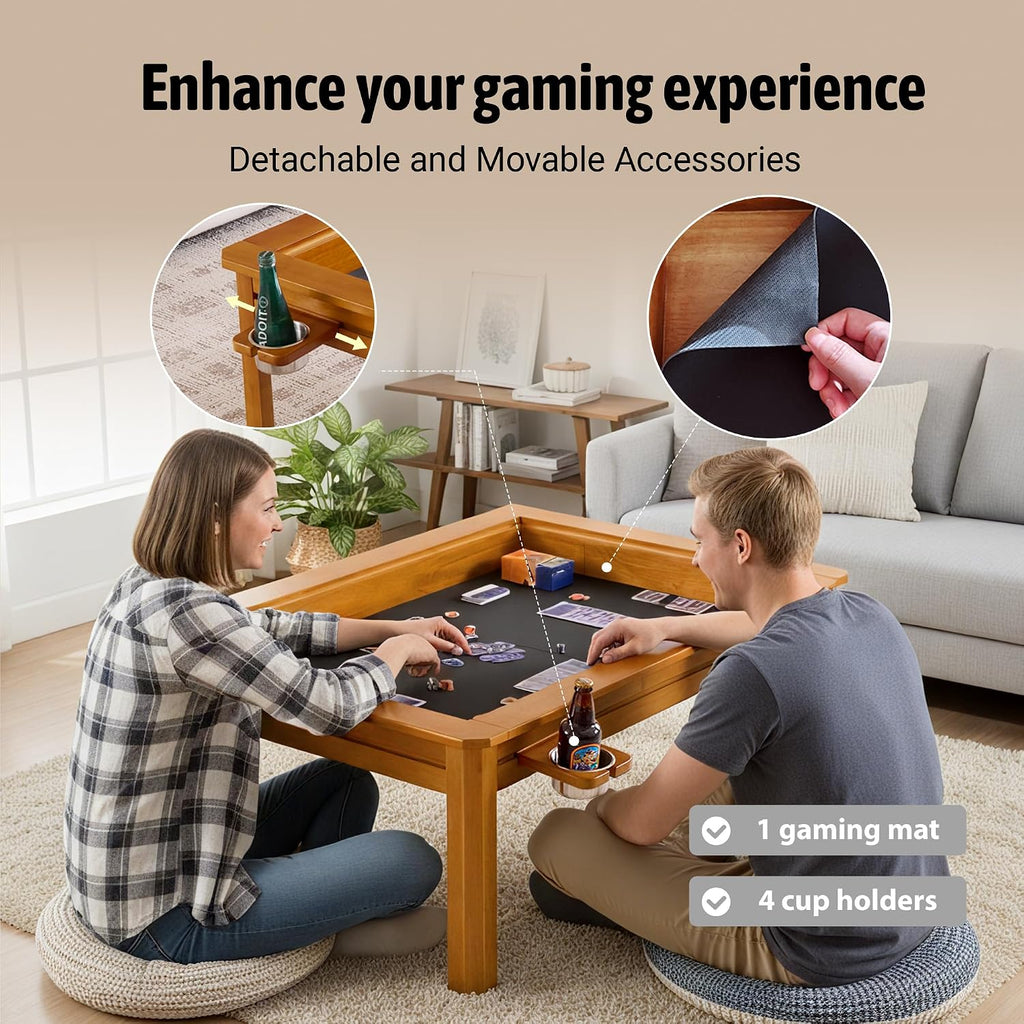 Solid Wood Board Game Coffee Table 48 Inch