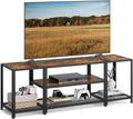 Industrial TV Stand Rustic Brown Black