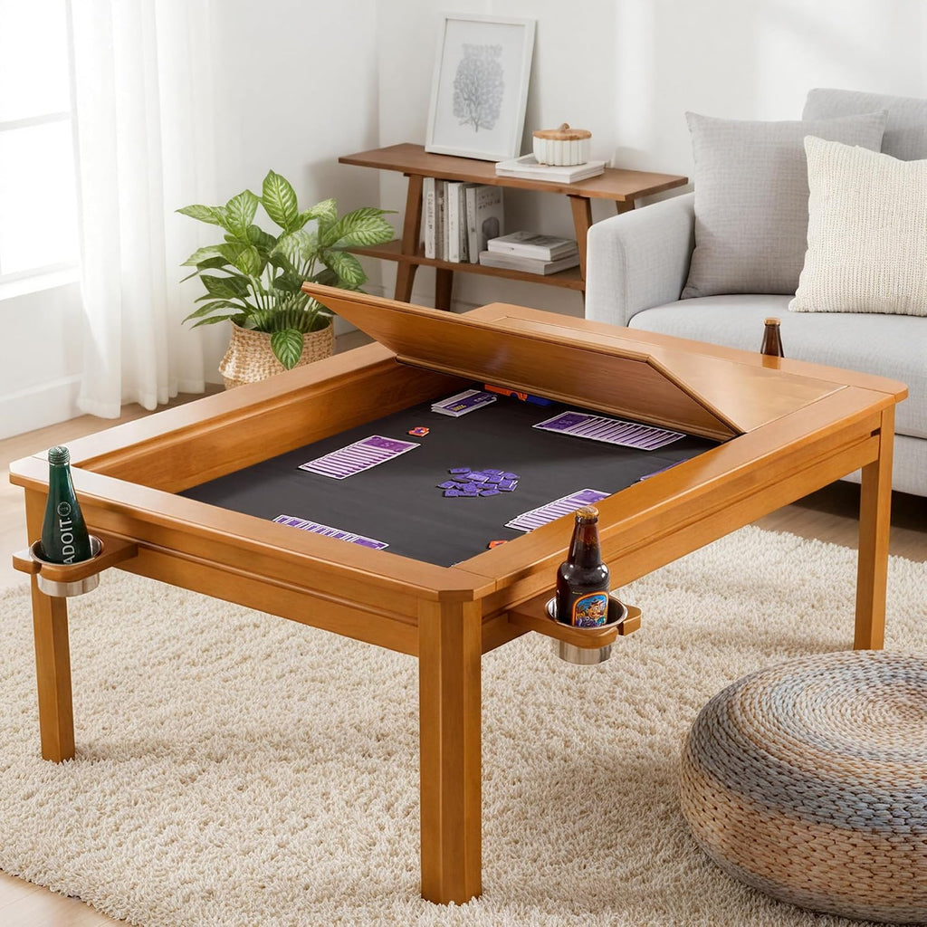Solid Wood Board Game Coffee Table 48 Inch