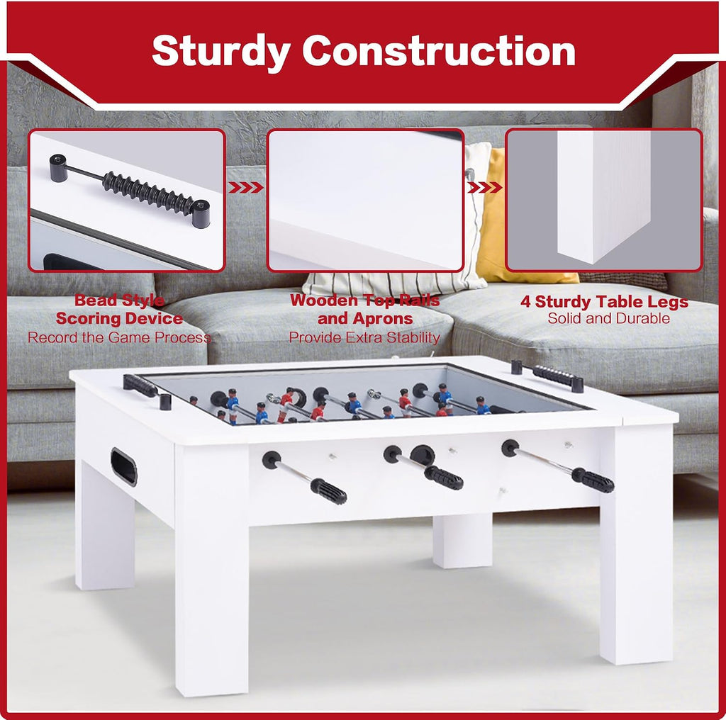 Foosball Coffee Table White