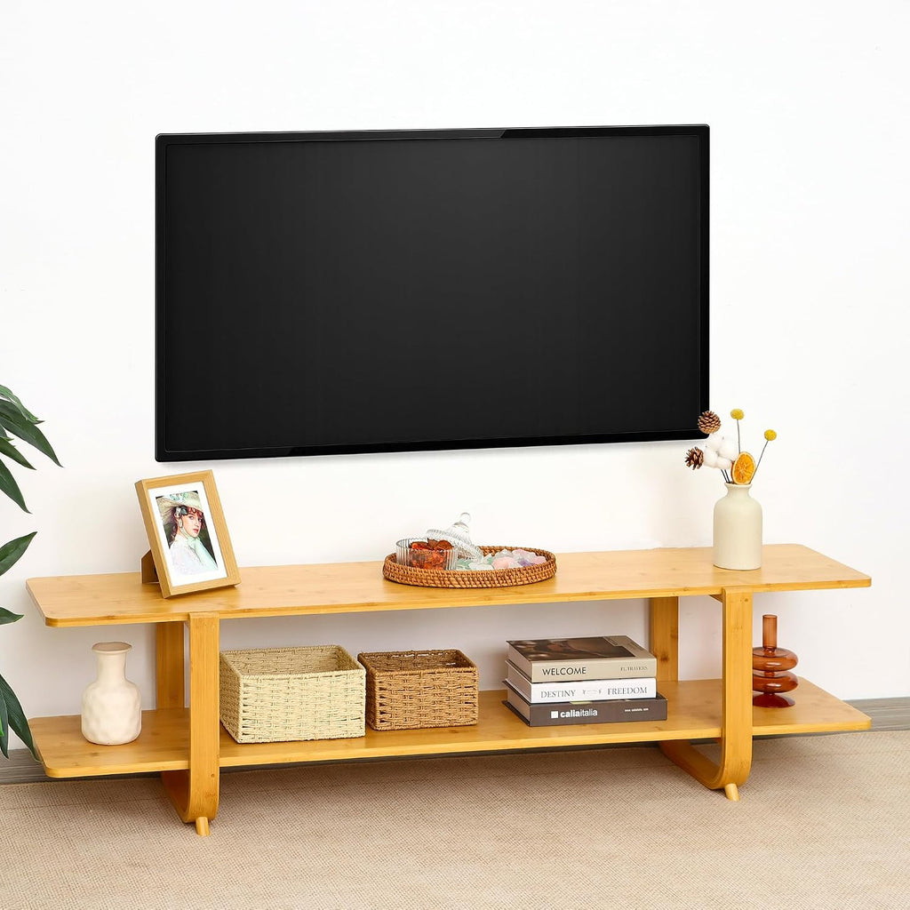 Bamboo TV Stand Burlywood