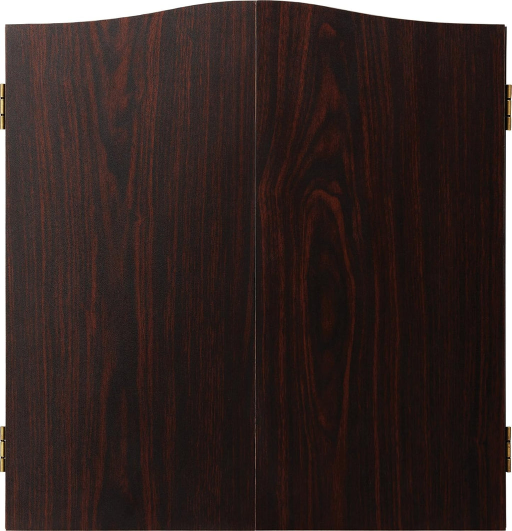 Vault Dartboard Cabinet Set Walnut Finish