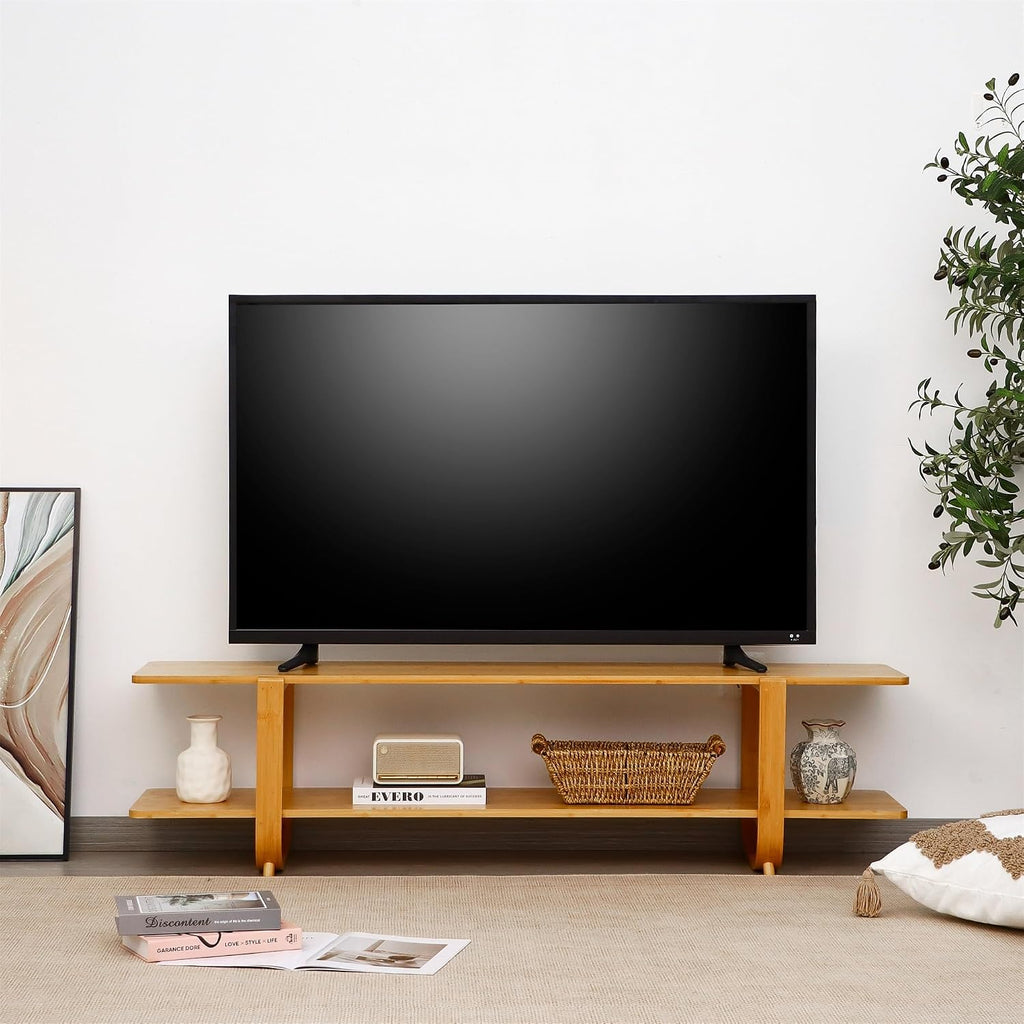 Bamboo TV Stand Burlywood