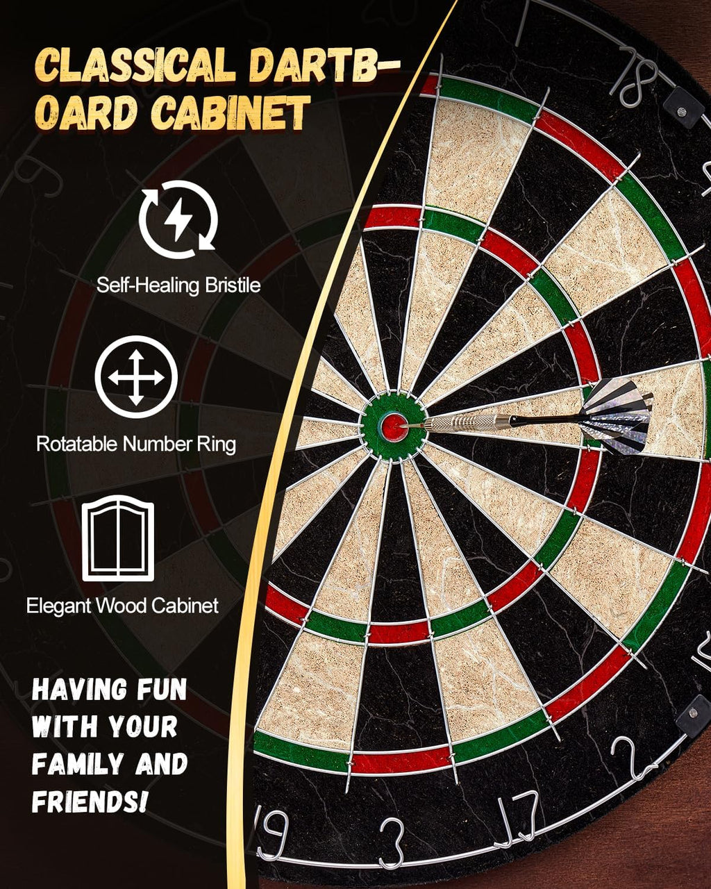 Dart Board Cabinet Set