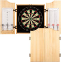 Pinewood Dart Board Cabinet Set